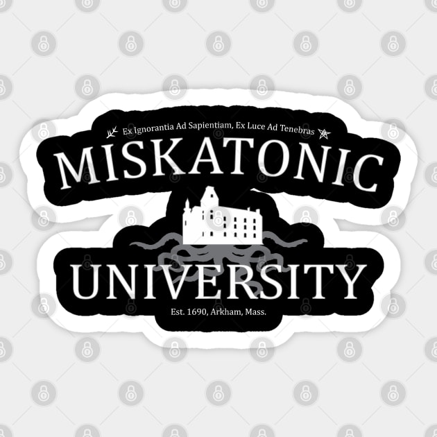 Miskatonic University classic v.b Sticker by Desperado902